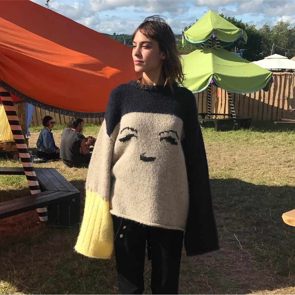 ALEXACHUNG Face Jumper sz XS